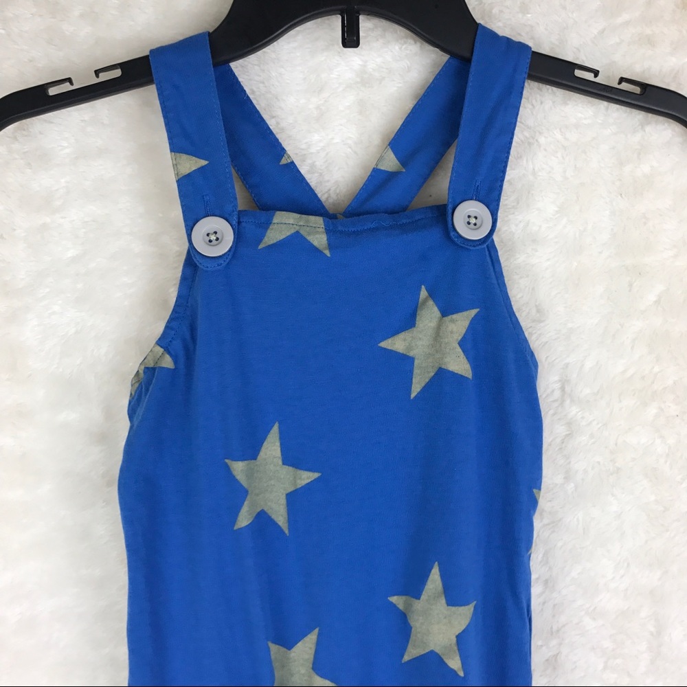 A.T.U.N. Toddler Sz 18-24 M Blue Romper Gray Stars